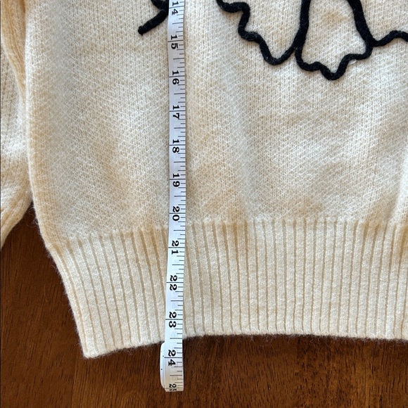 Gilli cream sweater floral bold design bishop cottagecore whimsy Garden size L - Picture 3 of 11